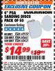 Harbor Freight ITC Coupon 6", 80 GRIT PSA SANDING DISCS PACK OF 50 Lot No. 69959 Expired: 4/30/18 - $14.99