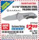 Harbor Freight ITC Coupon 3-1/16" STAINLESS STEEL FOLDING KNIFE Lot No. 97668 Expired: 7/31/15 - $2.99