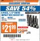 Harbor Freight ITC Coupon 8 PIECE 1/2" DRIVE IMPACT HEX SOCKET SETS Lot No. 61335/67893/67895/61337 Expired: 9/12/17 - $21.99