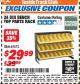 Harbor Freight ITC Coupon 24 BIN BENCH TOP PARTS RACK Lot No. 69572/95496 Expired: 3/31/18 - $29.99