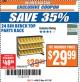 Harbor Freight ITC Coupon STOREHOUSE 24-BIN BENCHTOP PARTS RACK Lot No. 69572 Expired: 4/17/18 - $29.99