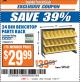Harbor Freight ITC Coupon 24 BIN BENCH TOP PARTS RACK Lot No. 69572/95496 Expired: 7/25/17 - $29.99