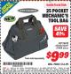 Harbor Freight ITC Coupon VOYAGER 25 POCKET MECHANICS TOOL BAG Lot No. 61468 Expired: 4/30/15 - $9.99