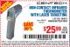 Harbor Freight Coupon NON-CONTACT INFRARED THERMOMETER WITH LASER TARGETING Lot No. 69465/96451/60725/61894 Expired: 6/17/15 - $25.99