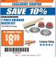 Harbor Freight ITC Coupon WARRIOR GRINDER BRUSH KIT, 7-PIECE Lot No. 90976 Expired: 11/21/17 - $8.99