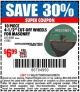 Harbor Freight Coupon WARRIOR 4-1/2 IN. X 1/16 IN. X 7/8 IN. TYPE 01/41 MASONRY CUT-OFF WHEEL, 10-PACK Lot No. 45431/61203 Expired: 6/30/15 - $6.99
