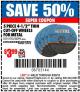 Harbor Freight Coupon 5 PIECE 4-1/2" THIN CUT-OFF WHEELS FOR METAL Lot No. 61153/66394 Expired: 6/30/15 - $3.99