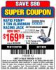 Harbor Freight Coupon PITTSBURGH RAPID PUMP 3 TON ALUMINUM RACING JACK Lot No. 68052/61386/62248/62530/64544 Expired: 11/30/15 - $169.99