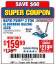 Harbor Freight Coupon PITTSBURGH 3 TON LOW-PROFILE ALUMINUM RACING FLOOR JACK WITH RAPID PUMP Lot No. 64544/64834 Expired: 1/29/18 - $159.99