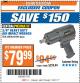 Harbor Freight ITC Coupon 3/4" HEAVY DUTY AIR IMPACT WRENCH Lot No. 60808/66984 Expired: 10/31/17 - $79.99