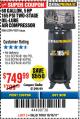 Harbor Freight Coupon 5 HP, 60 GALLON 165 PSI AIR COMPRESSOR Lot No. 62299/93274 Expired: 10/15/17 - $749.99