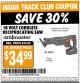 Harbor Freight ITC Coupon 18 VOLT CORDLESS RECIPROCATING SAW Lot No. 68240 Expired: 6/16/15 - $34.99