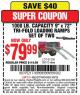 Harbor Freight Coupon 1000 LB. CAPACITY 9" x 72" TRI-FOLD LOADING RAMPS SET OF TWO Lot No. 61356/96513 Expired: 5/3/15 - $79.99