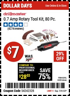 0.7 Amp Rotary Tool Kit, 80-Piece
