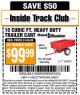 Harbor Freight ITC Coupon 10 CUBIC FT. HEAVY DUTY TRAILER CART Lot No. 38897 Expired: 4/28/15 - $99.99