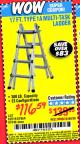 Harbor Freight Coupon 17 FT. TYPE 1A MULTI-TASK LADDER Lot No. 67646/62656/62514/63418/63419/63417 Expired: 6/20/15 - $116.59
