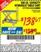 Harbor Freight Coupon 500 LB. CAPACITY HYDRAULIC TABLE CART Lot No. 60730/61405/94822 Expired: 8/31/15 - $138.67
