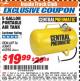 Harbor Freight ITC Coupon CENTRAL PNEUMATIC 11 GALLON PORTABLE AIR TANK Lot No. 65595/69717/63606 Expired: 10/31/17 - $19.99