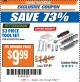 Harbor Freight ITC Coupon 53 PIECE TOOL KIT Lot No. 63339/65976 Expired: 9/26/17 - $9.99