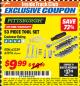 Harbor Freight ITC Coupon 53 PIECE TOOL KIT Lot No. 63339/65976 Expired: 2/28/18 - $9.99