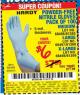 Harbor Freight Coupon HARDY 5 MIL NITRILE POWDER-FREE GLOVES, LIGHT BLUE , 100-PACK Lot No. 64417/64418/68496/61363/68497/61360/68498/61359 Expired: 7/15/15 - $6