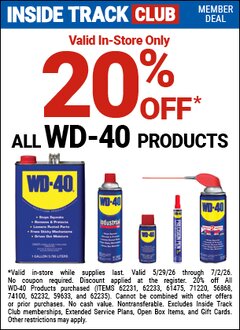 Harbor Freight Coupon 20 percent off coupon expires: 7/2/26