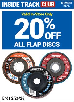 Harbor Freight Coupon 20 percent off coupon expires: 2/26/26